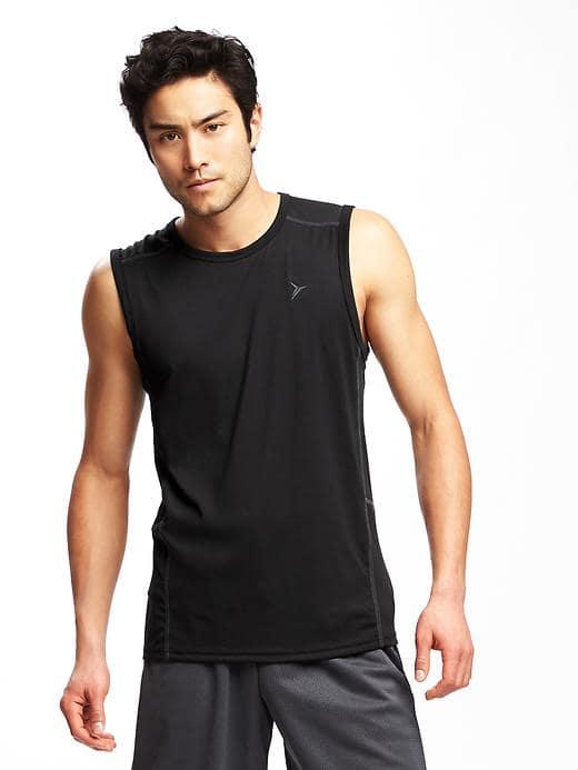Old Navy Go Dry Performance Training Tank For Men - Black