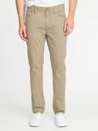 Old Navy Mens Straight Five-pocket Twill Pants For Men Surplus Khaki Size 32w