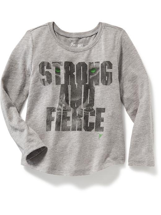 Old Navy Long Sleeve Graphic Tee - Heather Grey