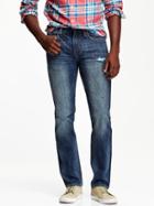 Old Navy Mens Distressed Slim Fit Jeans Size 44w 32l Big - Destructed Wash