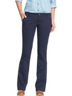 Womens The Diva Everyday Boot Cut Khakis Size 2 Short - Classic Navy