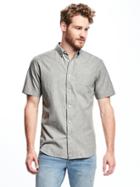Old Navy Slim Fit Classic Shirt For Men - Heather Gray