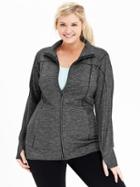Old Navy Womens Plus Active Tunic Jackets Size 1x Plus - Soft Black Stripe