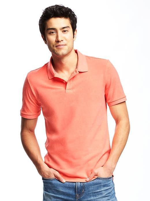 Old Navy Built In Flex Pro Polo For Men - Coral
