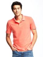 Old Navy Built In Flex Pro Polo For Men - Coral