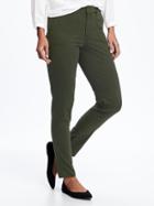 Old Navy Mid Rise Pixie Utility Sateen Chinos For Women - Royal Pine
