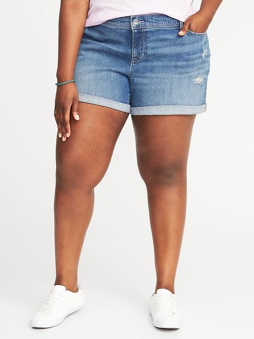 Old Navy Womens Plus-size Distressed Boyfriend Shorts (5) Vista Destroy Size 24