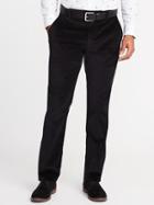 Old Navy Mens Straight Signature Built-in Flex Velvet Pants For Men Black Size 32w