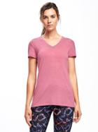 Old Navy Go Dry Ultra Light V Neck Tee For Women - Party Started Pink