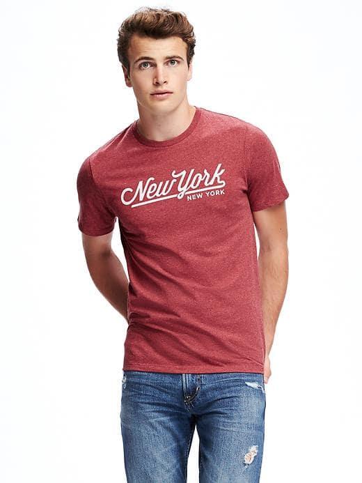 Old Navy Graphic Crew Neck Tee For Men - Sweet Cherry
