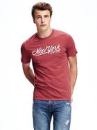 Old Navy Graphic Crew Neck Tee For Men - Sweet Cherry