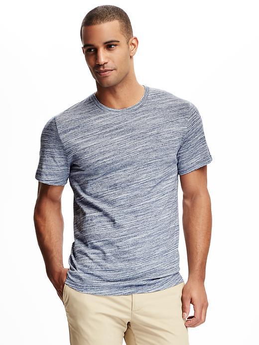 Old Navy Space Dye Crew Neck Tee For Men - Ink Blue
