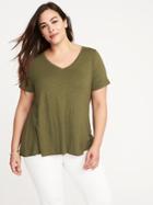 Old Navy Womens Plus-size V-neck Swing Tee Hunter Pines Size 2x