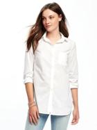 Old Navy Classic White Tunic For Women - Bright White