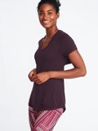 Old Navy Womens Cutout-back Performance Tee For Women Sumptuous Purple Size Xl
