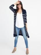 Old Navy Womens Shawl-collar Open-front Cardi For Women Navy Stripe Size Xl