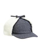 Old Navy Sherpa Lined Herringbone Trapper Hat For Men - Houndstooth