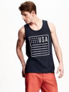 Old Navy Usa Graphic Tank For Men - Ink Blue 2