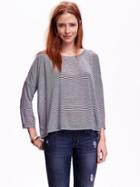 Old Navy Oversized Jersey Tee - Navy Stripe