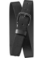 Old Navy Mens Slim Leather Belts - Dark Gray