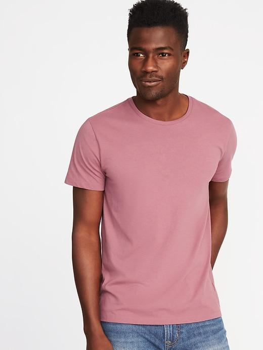 Old Navy Mens Soft-washed Crew-neck Tee For Men Mauve On Down Size M