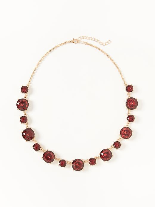 Old Navy Crystal Statement Necklace For Women - In The Red