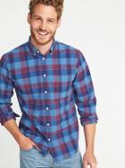 Old Navy Mens Regular-fit Built-in-flex Everyday Shirt For Men Anchor Bay Blue Size Xxxl
