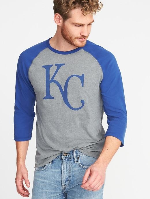 Old Navy Mens Mlb Team Raglan-sleeve Tee For Men Kansas City Royals Size M