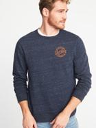 Old Navy Mens Logo-patch Fleece Sweatshirt For Men In The Navy Size Xxl