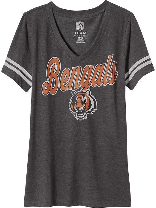 Old Navy Womens Nfl Sleeve Stripe Tee Size L - Bengals
