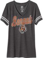 Old Navy Womens Nfl Sleeve Stripe Tee Size L - Bengals