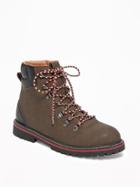 Old Navy Mens Sueded High-top Hiker Boots For Men Dark Brown Size 11