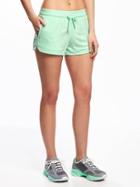 Old Navy Semi Fitted Go Dry Cool Mesh Shorts For Women 3 1/2 - Magic Mint