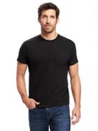 Old Navy Soft Washed Crew Neck Pocket Tee For Men - Black