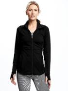 Old Navy Womens Full-zip Compression Jacket For Women Blackjack Size Xl