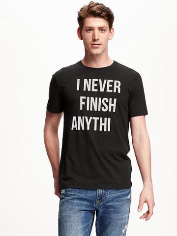Old Navy Humor Graphic Tee For Men - Black