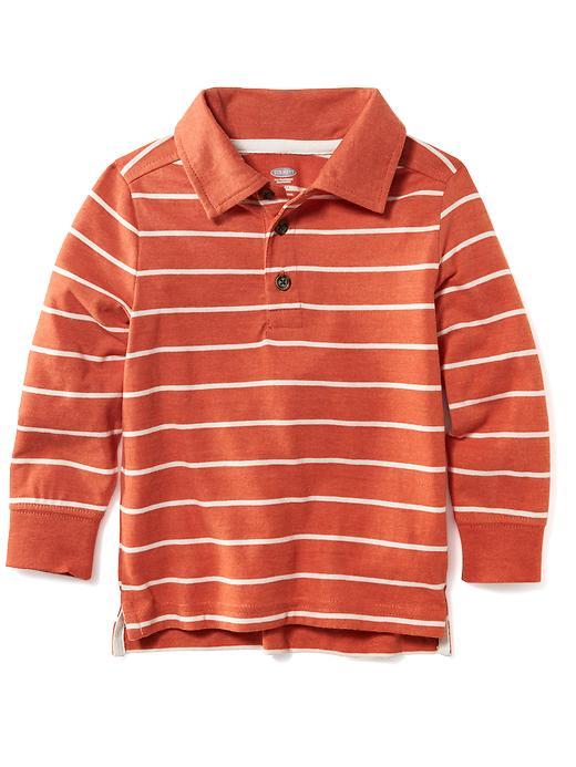 Old Navy Long Sleeved Striped Polo Size 12-18 M - Clay More