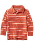 Old Navy Long Sleeved Striped Polo Size 12-18 M - Clay More