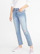 Old Navy Womens The Power Jean, A.k.a. The Perfect Straight For Women Light Wash Size 8