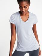 Old Navy Womens Semi-fitted Performance Tee For Women Gray Stripe Size Xs
