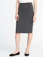 Old Navy Womens Fitted Jersey-knit Pencil Skirt For Women Heather Gray Size Xs
