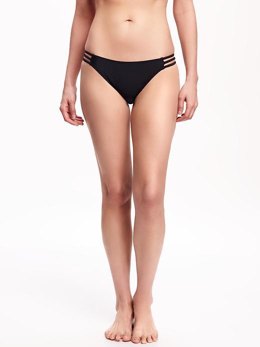 Old Navy Strappy Bikini Bottoms For Women - Ebony