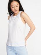Old Navy Womens Relaxed Hi-lo Tank For Women Cream Size L