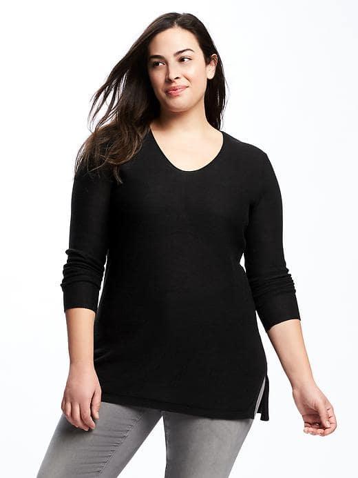 Old Navy Lightweight V Neck Plus - Black