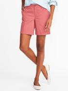 Old Navy Womens Mid-rise Everyday Shorts For Women (7) Gooseberry Red Size 6