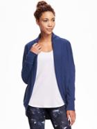 Old Navy Performance Open Front Tunic Fleece For Women - Ahoy Navy