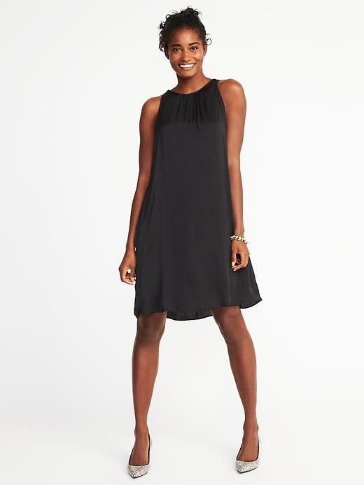 Old Navy Womens High-neck Swing Dress For Women Black Size M