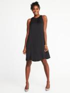 Old Navy Womens High-neck Swing Dress For Women Black Size M