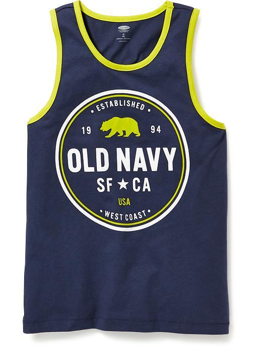 Old Navy Logo Tank - Lost At Sea Navy