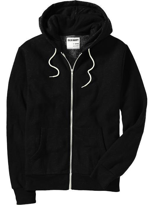 Old Navy Mens Zip Front Hoodies - Black Jack